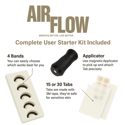 AirFlow – Bande Nasale Magnétique Anti-Ronflement & Performance Respiratoire